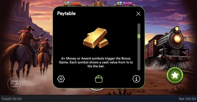 Gold Train Heist - Free Spins með tvöfölduðu hjólagrindinni